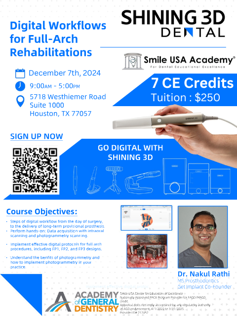 Digital Workflows for Full Arch Rehabilitation December 7th